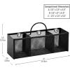 Mind Reader Mesh Organizer Caddy, 3-Compartment Countertop Holder, Metal Mesh, 10″L x 3.5″W x 5.5″H, Black(Black)