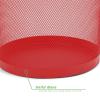 Mind Reader Mesh Trash Can, 16.65L (4.4 gal), Waste Paper Basket, Round, Office, Metal Mesh, 11.5″ L x 11.5″ W x 13.75″ H, Red(Red)
