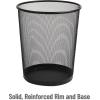 Mind Reader Mesh Trash Can, 16.65L (4.4 gal), Waste Paper Basket, Round, Office, Metal Mesh, White(Black)