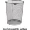 Mind Reader Mesh Trash Can, 16.65L (4.4 gal), Waste Paper Basket, Round, Office, Metal Mesh, White(Silver)