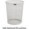 Mind Reader Mesh Trash Can, 16.65L (4.4 gal), Waste Paper Basket, Round, Office, Metal Mesh, White(White)