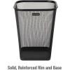 Mind Reader Mesh Trash Can, Waste Paper Basket, Square, Office, Metal Mesh, 9.75″L x 9.75″W x 12.25″H, Set of 2, Black(Black)