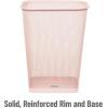 Mind Reader Mesh Trash Can, Waste Paper Basket, Square, Office, Metal Mesh, 9.75″L x 9.75″W x 12.25″H, Set of 2, Black(Pink)