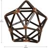 Mind Reader Metal Geometric Sculpture, Modern, Office Decoration, Home Decor, Metal, Black