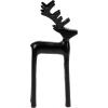 Mind Reader Modern Metal Reindeer Figurine, Sleek Aluminum Winter Holiday Decor, Rustic Contemporary Accent, Black