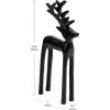 Mind Reader Modern Metal Reindeer Figurine, Sleek Aluminum Winter Holiday Decor, Rustic Contemporary Accent, Black