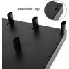 Mind Reader Monitor Stand, 3 Storage Drawers, Desktop Organizer, Riser, Office, 13.5″L x 13″W x 4″H, Set of 2, Black(Black)