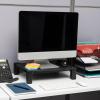 Mind Reader Monitor Stand, Height Adjustable, Desktop Organizer, Laptop Riser, Office, 17.25″L x 13.25″W x 4″H, Black(Monitor Stand)