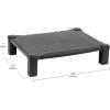 Mind Reader Monitor Stand, Height Adjustable, Desktop Organizer, Laptop Riser, Office, 17.25″L x 13.25″W x 4″H, Black(Monitor Stand)