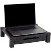 Mind Reader Monitor Stand, Height Adjustable, Desktop Organizer, Laptop Riser, Office, 17.25″L x 13.25″W x 4″H, Black(Monitor Stand with Drawer)