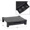Mind Reader Monitor Stand, Height Adjustable, Desktop Organizer, Laptop Riser, Office, 17.25″L x 13.25″W x 4″H, Black(Monitor Stand with Drawer)