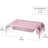 Mind Reader Monitor Stand, Ventilated Laptop Riser, Paper Tray, Storage, Office, Metal Mesh, 20″L x 11.5″W x 5.5″H, Black(Pink)