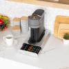 Mind Reader Nespresso Compatible Capsule Drawer, Countertop Organizer, Coffee Pod Holder, Storage, 9.25″L x 15″W x 2″H, Black(Silver)