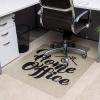 Mind Reader Office Chair Mat for Carpet, Under Desk Protector, Polycarbonate, 35.25″ L x 47.25″ W x 0.0625″ H, Clear with Black Art(Clear With Black Home Office Art)