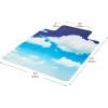 Mind Reader Office Chair Mat for Carpet, Under Desk Protector, Polycarbonate, 35.25″ L x 47.25″ W x 0.0625″ H, Clear with Black Art(Head in the Clouds Art)