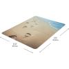 Mind Reader Office Chair Mat for Carpet, Under Desk Protector, Polycarbonate, 35.25″ L x 47.25″ W x 0.0625″ H, Clear with Black Art(Life’s a Beach Art)