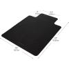 Mind Reader Office Chair Mat for Hardwood Floors, Under Desk Floor Protector, PVC, 35.5″ L x 47.5″ W x 0.0625″ H, Set of 2, Black(Black)