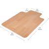 Mind Reader Office Chair Mat for Hardwood Floors, Under Desk Floor Protector, Rolling, PVC, 35.5″ L x 47.50″ W x 0.0625″ H, Woodtone