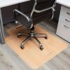 Mind Reader Office Chair Mat for Hardwood Floors, Under Desk Floor Protector, Rolling, PVC, 35.5″ L x 47.50″ W x 0.0625″ H, Woodtone