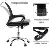 Mind Reader Office Chair with Wheels, Height Adjustable, Desk Chair, Computer Chair, 22.5″ L x 22.5″ W x 33-37″ H, Black(Black 22.5″l X 22.5″w X 33-37″h)