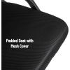 Mind Reader Office Chair with Wheels, Height Adjustable, Desk Chair, Computer Chair, 22.5″ L x 22.5″ W x 33-37″ H, Black(Black 23.5″l X 20″w X 45-49″h)