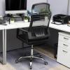 Mind Reader Office Chair with Wheels, Height Adjustable, Desk Chair, Computer Chair, 22.5″ L x 22.5″ W x 33-37″ H, Black(Black 23″l X 20″w X 44-48″h)