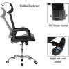 Mind Reader Office Chair with Wheels, Height Adjustable, Desk Chair, Computer Chair, 22.5″ L x 22.5″ W x 33-37″ H, Black(Black 23″l X 20″w X 44-48″h)