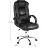Mind Reader Office Chair with Wheels, Height Adjustable, Desk Chair, Computer Chair, 22.5″ L x 22.5″ W x 33-37″ H, Black(Black 23″l X 25″w X 45-49″h)