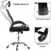 Mind Reader Office Chair with Wheels, Height Adjustable, Desk Chair, Computer Chair, 22.5″ L x 22.5″ W x 33-37″ H, Black(Black 24″l X 20″w X 44-50″h)