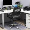Mind Reader Office Chair with Wheels, Height Adjustable, Desk Chair, Computer Chair, 22.5″ L x 22.5″ W x 33-37″ H, Black(Black 24″l X 20″w X 44-50″h)