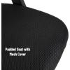 Mind Reader Office Chair with Wheels, Height Adjustable, Desk Chair, Computer Chair, 22.5″ L x 22.5″ W x 33-37″ H, Black(Black 24″l X 24″w X 42.5-47″h)