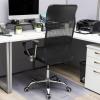 Mind Reader Office Chair with Wheels, Height Adjustable, Desk Chair, Computer Chair, 22.5″ L x 22.5″ W x 33-37″ H, Black(Black 25.5″l X 21″w X 42.5-47″h)