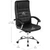 Mind Reader Office Chair with Wheels, Height Adjustable, Desk Chair, Computer Chair, 22.5″ L x 22.5″ W x 33-37″ H, Black(Black 25″l X 22″w X 45-47.5″h)