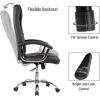 Mind Reader Office Chair with Wheels, Height Adjustable, Desk Chair, Computer Chair, 22.5″ L x 22.5″ W x 33-37″ H, Black(Black 25″l X 22″w X 45-47.5″h)