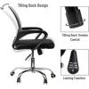 Mind Reader Office Chair with Wheels, Height Adjustable, Desk Chair, Computer Chair, 22.5″ L x 22.5″ W x 33-37″ H, Silver(Silver)