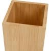 Mind Reader Pen Cup, Accessory Holder, Desktop Organization, Office, Bamboo, 3.5″ L x 3.5″ W x 3.875″ H, Brown(Pen Cup)