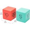 Mind Reader Productivity Timer, Kitchen Timer, Egg Timer, Kids Timer, Digital, Cube, Plastic, 2.55″ L x 2.55″ W x 2.55″ H, White(Red and Green)