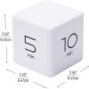 Mind Reader Productivity Timer, Kitchen Timer, Egg Timer, Kids Timer, Digital, Cube, Plastic, 2.55″ L x 2.55″ W x 2.55″ H, White(White)