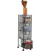 Mind Reader Rolling Cabinet with Drawers, Desk Art Supply Organizer, Storage, Kitchen, Metal Mesh, 8″L x 11″W x 31.5″H, Black