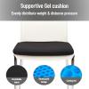 Mind Reader Seat Cushion with Gel Core, Ergonomic Pressure Relief for Tailbone, Hip, Coccyx & Sciatica Pain, Office, Car, Wheelchair, Black