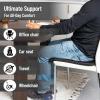Mind Reader Seat Cushion with Gel Core, Ergonomic Pressure Relief for Tailbone, Hip, Coccyx & Sciatica Pain, Office, Car, Wheelchair, Black