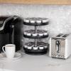 Mind Reader Single Serve Coffee Pod Carousel, 30 Pod Capacity, Countertop Organizer, 6.75″L x 6.25″W x 12.5″H, White(Black)