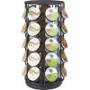 Mind Reader Single Serve Coffee Pod Carousel, 35 Pod Capacity, Lazy Susan, Metal Mesh, 6.15″L x 6.15″W x 12.5″H, Black(Classic Black)