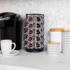 Mind Reader Single Serve Coffee Pod Carousel, 35 Pod Capacity, Lazy Susan, Metal Mesh, 6.15″L x 6.15″W x 12.5″H, Black(Classic Black)