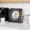 Mind Reader Single Serve Coffee Pod Clock, 12 Pod Capacity, Countertop or Wall Mount, 12.5″ L x 4.25″ W x 12.25″ H, Black