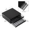 Mind Reader Single Serve Coffee Pod Organizer with 2 Drawers, 72 Pod Capacity, Metal Mesh, 13″L x 12.75″W x 5″H, Black(Square 72 Capacity)