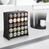 Mind Reader Single Serve Coffee Pod Storage, 50 Coffee Pod Capacity, Countertop, Double-Sided, 12″L x 4″W x 14″H, Black