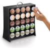 Mind Reader Single Serve Coffee Pod Storage, 50 Coffee Pod Capacity, Countertop, Double-Sided, 12″L x 4″W x 14″H, Black