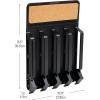 Mind Reader Single Serve Pod Organizer, Wall Mount, 20 Pod Capacity, Magnetic or Adhesive, 10.75″ L x 15.5″ W x 2.5″ H, Black(20 Pod Capacity)