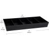 Mind Reader Snack Tray, Countertop Organizer, Snack Tray, Pantry, Breakroom, Kitchen, 19.25″ L x 11.3″ W x 3.3″ H, Clear(Black)
